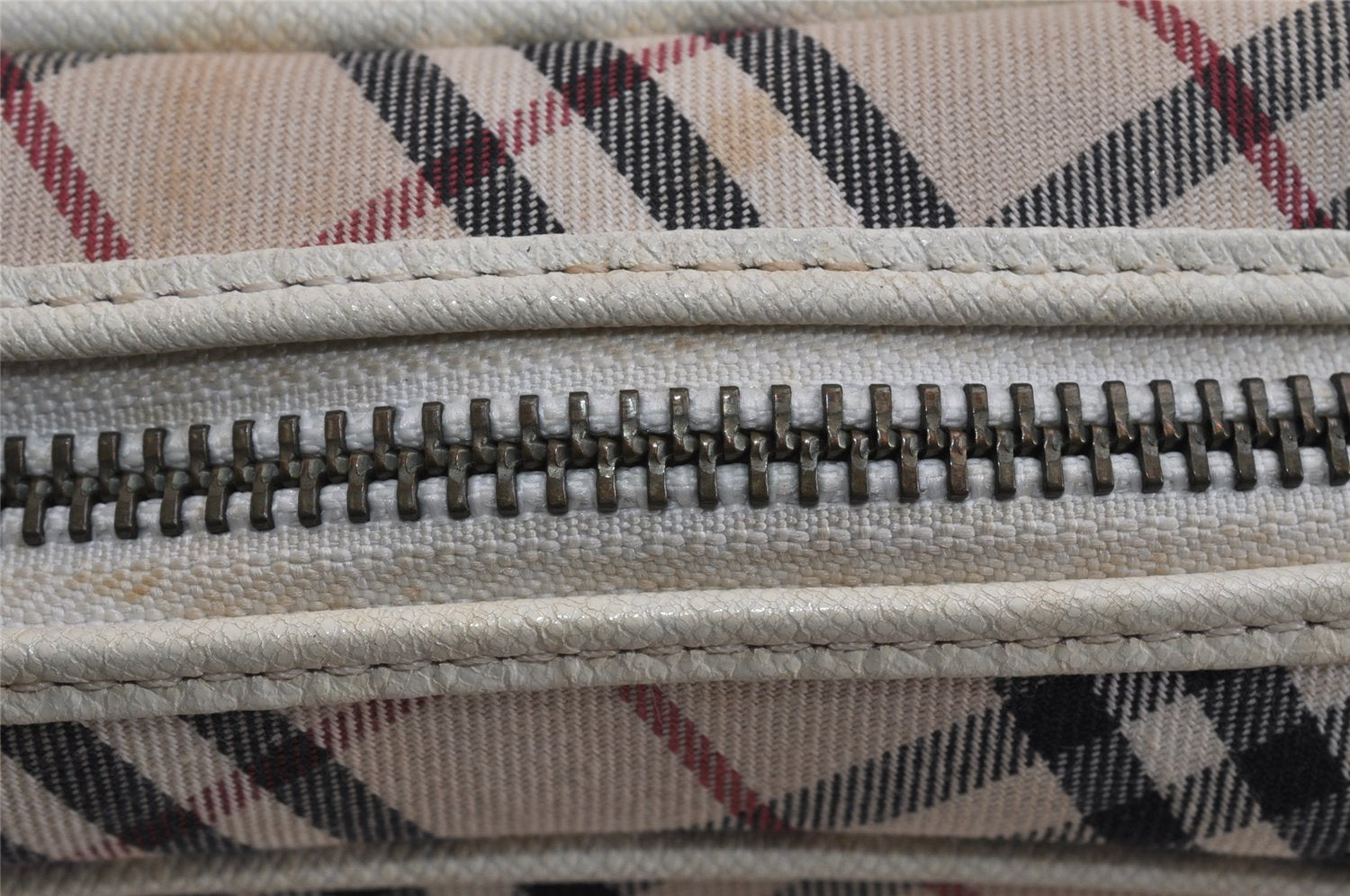 Authentic BURBERRY Nova Check Shoulder Cross Bag Canvas Leather Beige 3148K