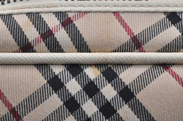 Authentic BURBERRY Nova Check Shoulder Cross Bag Canvas Leather Beige 3148K