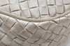 Authentic BOTTEGA VENETA Intrecciato Leather Shoulder Cross Body Bag White 3150K