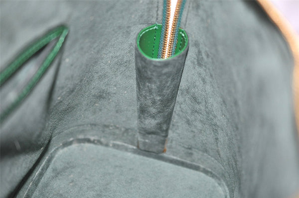 Authentic Louis Vuitton Epi Alma PM Hand Bag Green M52144 LV 3151I