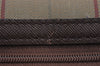 Authentic Burberrys Vintage Check Canvas Leather Clutch Hand Bag Khaki 3151J