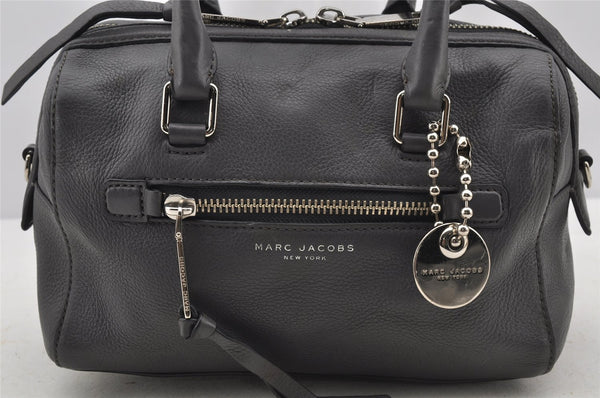 Authentic MARC JACOBS 2Way Shoulder Hand Purse Bag Leather Gray 3152J