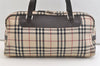 Authentic BURBERRY Nova Check Nylon Leather Shoulder Hand Bag Beige 3152K