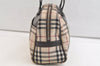 Authentic BURBERRY Nova Check Nylon Leather Shoulder Hand Bag Beige 3152K
