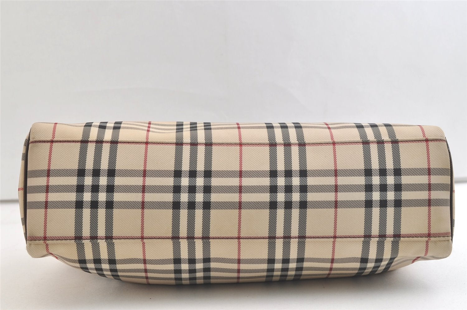 Authentic BURBERRY Nova Check Nylon Leather Shoulder Hand Bag Beige 3152K