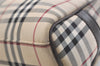 Authentic BURBERRY Nova Check Nylon Leather Shoulder Hand Bag Beige 3152K