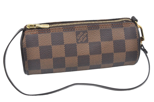 Authentic Louis Vuitton Damier Papillon Pouch Purse LV  3153I