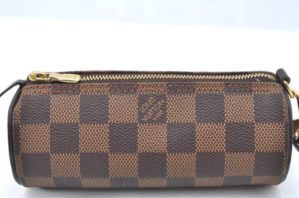 Authentic Louis Vuitton Damier Papillon Pouch Purse LV  3153I