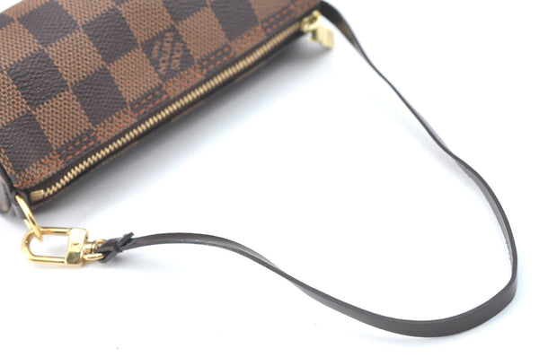 Authentic Louis Vuitton Damier Papillon Pouch Purse LV  3153I