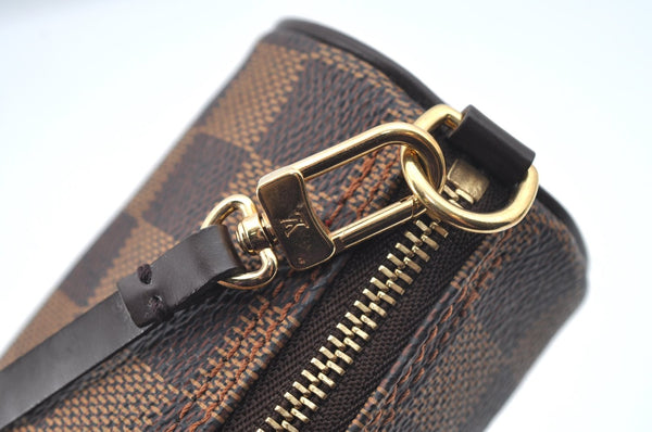 Authentic Louis Vuitton Damier Papillon Pouch Purse LV  3153I