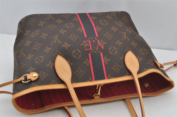 Authentic Louis Vuitton Mon Monogram Neverfull PM Shoulder Tote Bag Pink 3153J