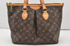 Authentic Louis Vuitton Monogram Palermo PM Shoulder Tote Bag M40145 LV 3154J