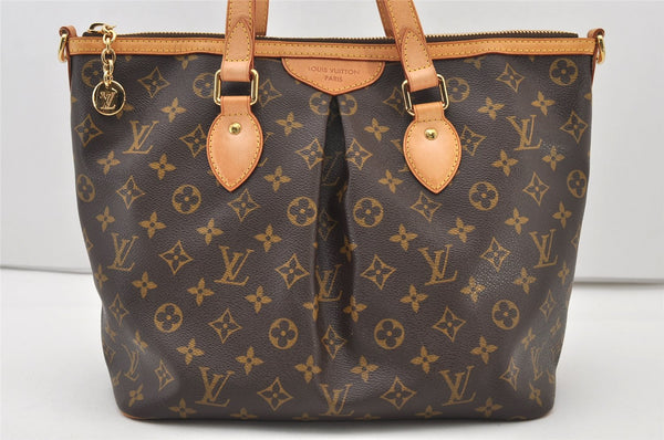 Authentic Louis Vuitton Monogram Palermo PM Shoulder Tote Bag M40145 LV 3154J