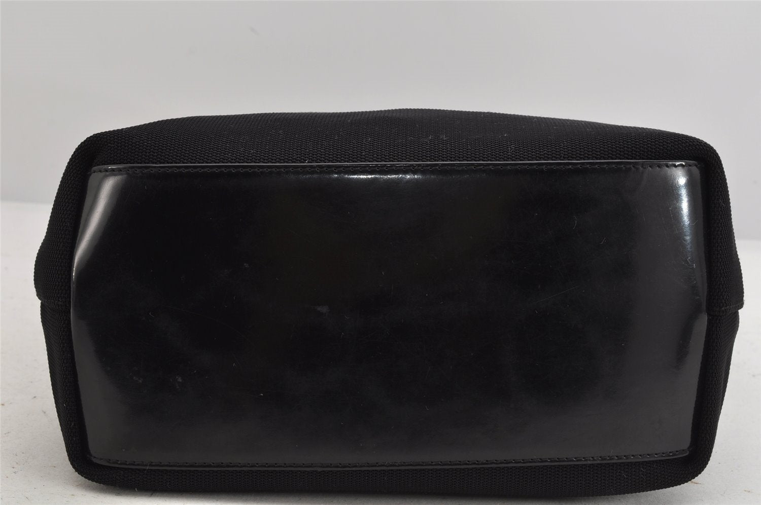 Authentic GUCCI Vintage Shoulder Hand Bag Purse Nylon Leather Black 3154K