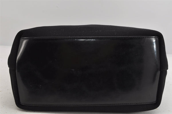 Authentic GUCCI Vintage Shoulder Hand Bag Purse Nylon Leather Black 3154K