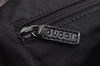 Authentic GUCCI Vintage Shoulder Hand Bag Purse Nylon Leather Black 3154K