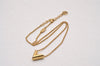 Authentic Louis Vuitton Essential V Gold Chain Pendant Necklace M61083 LV 3156I