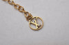 Authentic Louis Vuitton Essential V Gold Chain Pendant Necklace M61083 LV 3156I