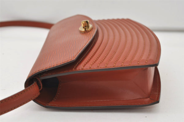 Authentic Louis Vuitton Epi Prebourg Shoulder Cross Bag Brown M52563 LV 3156J