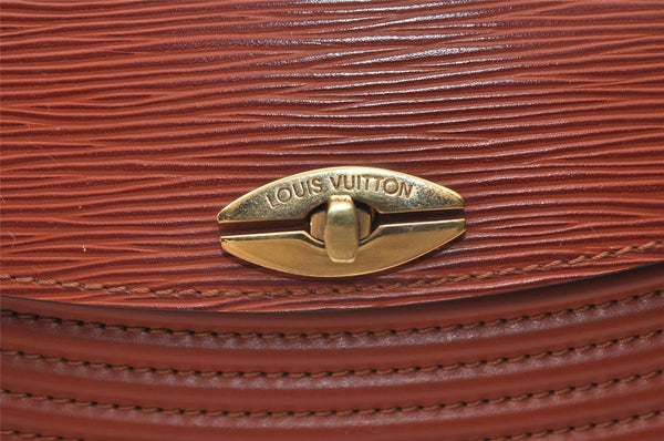 Authentic Louis Vuitton Epi Prebourg Shoulder Cross Bag Brown M52563 LV 3156J