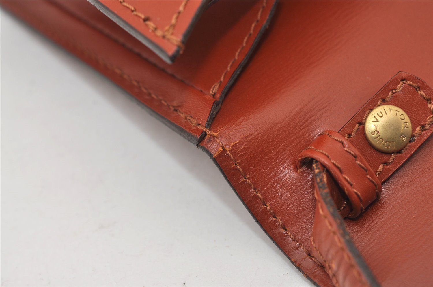 Authentic Louis Vuitton Epi Prebourg Shoulder Cross Bag Brown M52563 LV 3156J