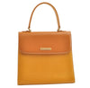 Authentic Burberrys Vintage Leather Hand Bag Purse Yellow 3156K