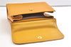 Authentic Burberrys Vintage Leather Hand Bag Purse Yellow 3156K