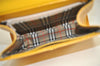 Authentic Burberrys Vintage Leather Hand Bag Purse Yellow 3156K