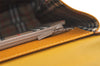 Authentic Burberrys Vintage Leather Hand Bag Purse Yellow 3156K