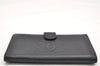 Authentic CHANEL Caviar Skin CC Logo Long Wallet Purse Black 3157K