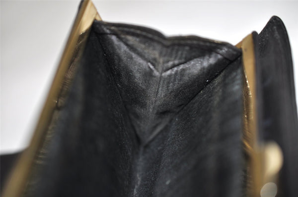 Authentic CHANEL Caviar Skin CC Logo Long Wallet Purse Black 3157K