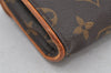 Auth Louis Vuitton Monogram Pochette Florentine Pouch Waist Bag M51855 LV 3158J