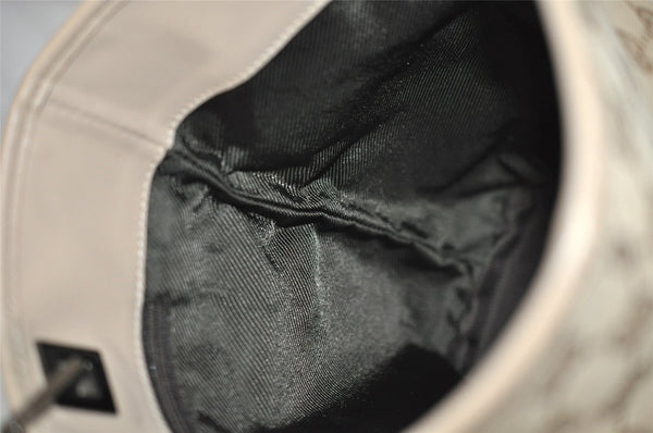 Authentic GUCCI Shoulder Tote Bag Purse GG Canvas Leather 31244 Beige 3159I