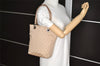 Authentic GUCCI Shoulder Tote Bag Purse GG Canvas Leather 31244 Beige 3159I