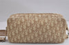Authentic Christian Dior Trotter Shoulder Cross Bag PVC Leather Beige 3159J
