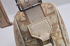 Authentic Christian Dior Trotter Shoulder Cross Bag PVC Leather Beige 3159J