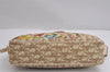 Authentic Christian Dior Trotter Shoulder Cross Bag PVC Leather Beige 3159J