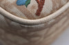 Authentic Christian Dior Trotter Shoulder Cross Bag PVC Leather Beige 3159J