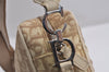 Authentic Christian Dior Trotter Shoulder Cross Bag PVC Leather Beige 3159J