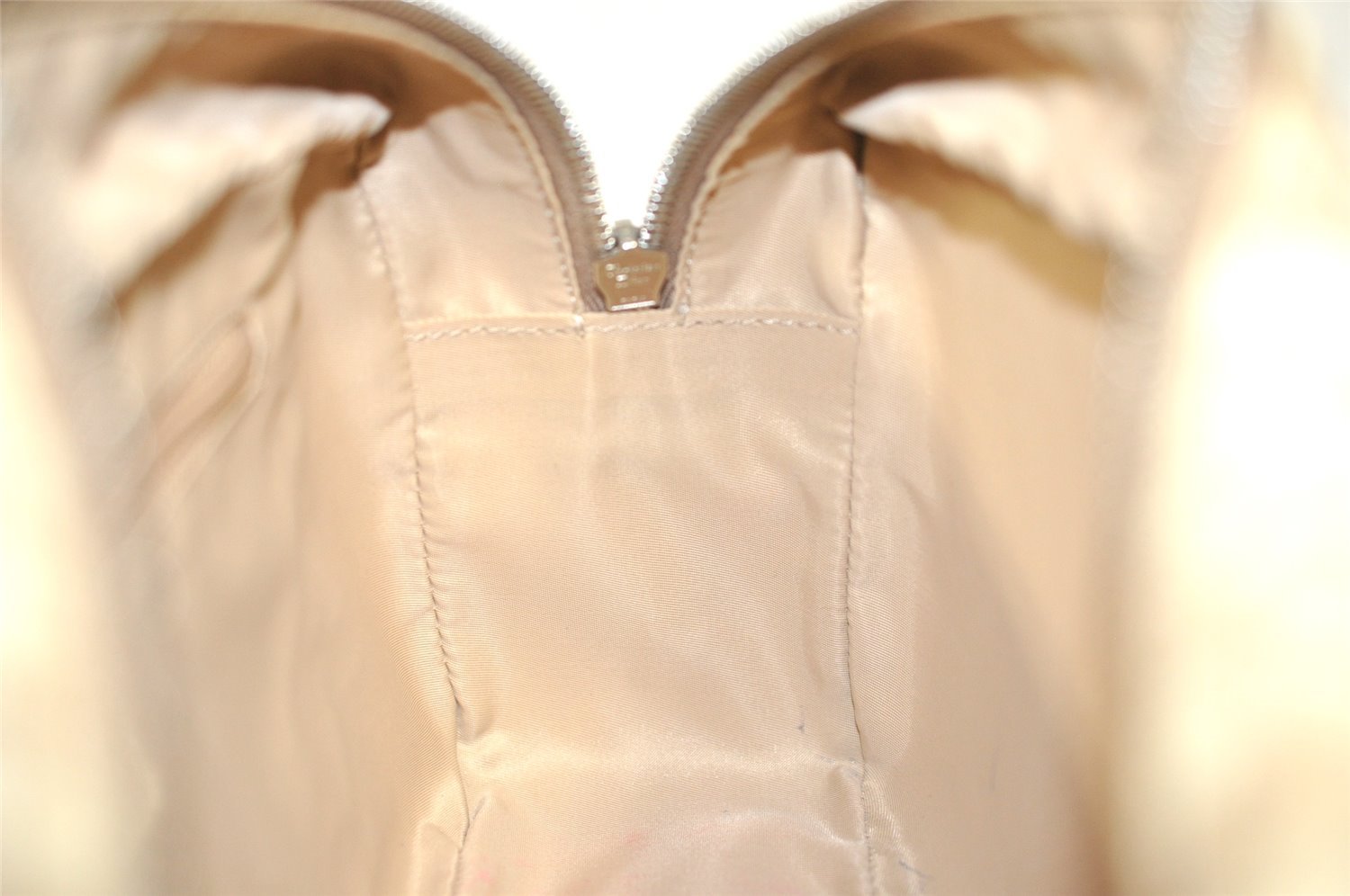 Authentic Christian Dior Trotter Shoulder Cross Bag PVC Leather Beige 3159J