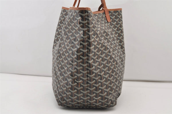 Authentic Goyard Saint Louis GM Shoulder Tote Bag PVC Leather Brown 3160J