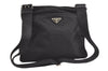 Authentic PRADA Nylon Tessuto Leather Shoulder Cross Body Bag Black Junk 3160K