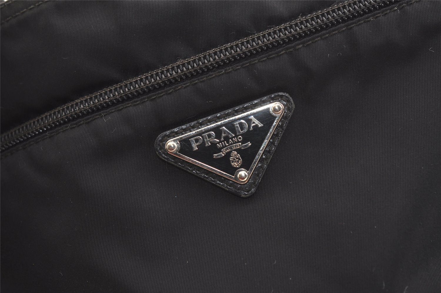 Authentic PRADA Nylon Tessuto Leather Shoulder Cross Body Bag Black Junk 3160K