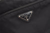 Authentic PRADA Nylon Tessuto Leather Shoulder Cross Body Bag Black Junk 3160K