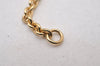 Authentic Christian Dior Gold Tone Rhinestone Chain Pendant Necklace Box 3161I