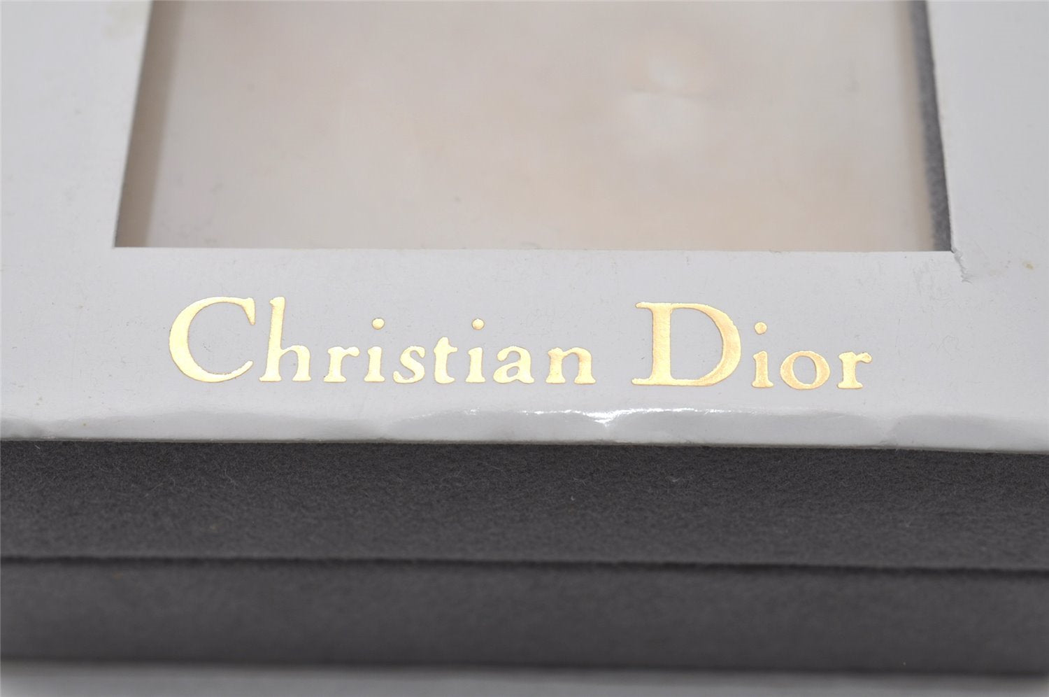 Authentic Christian Dior Gold Tone Rhinestone Chain Pendant Necklace Box 3161I