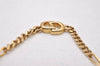 Authentic Christian Dior Gold Tone Chain Pendant Necklace CD 3162I