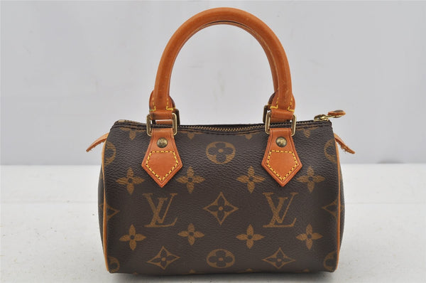 Authentic Louis Vuitton Monogram Mini Speedy Hand Bag Purse M41534 LV 3162J