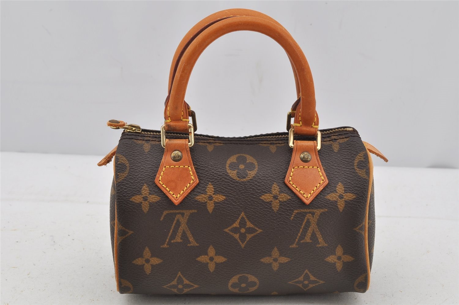 Authentic Louis Vuitton Monogram Mini Speedy Hand Bag Purse M41534 LV 3162J