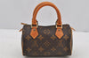 Authentic Louis Vuitton Monogram Mini Speedy Hand Bag Purse M41534 LV 3162J